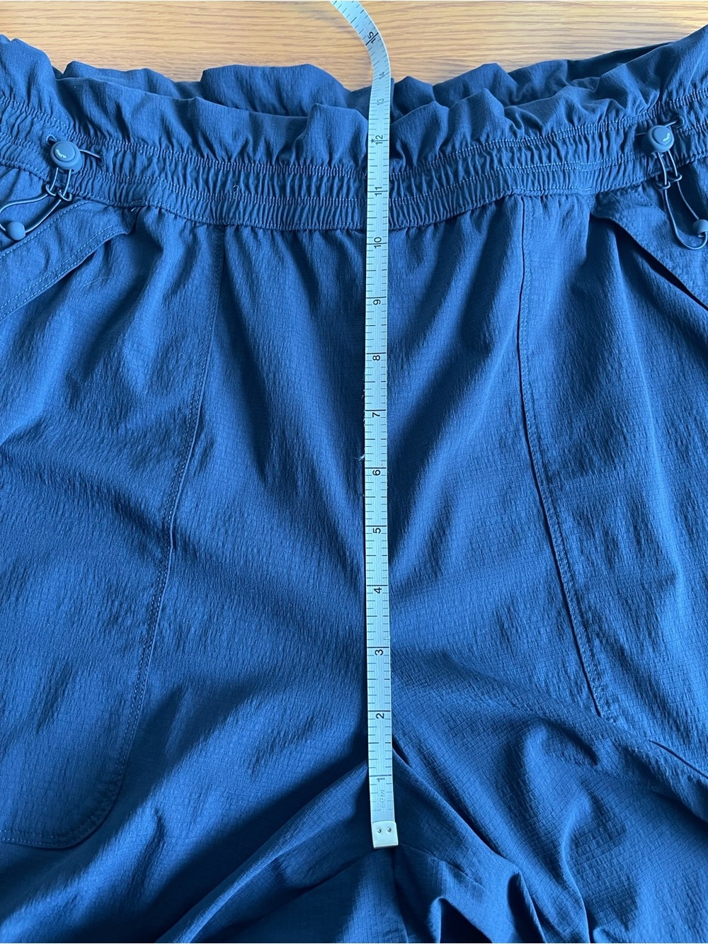 Athleta Trekkie High Rise Baggy Parachute Pants Navy Blue Size L - Picture 8 of 16